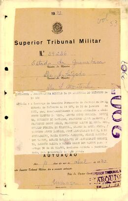 Apelação n. 39.236/1972 - IPM 709 - Volume 53