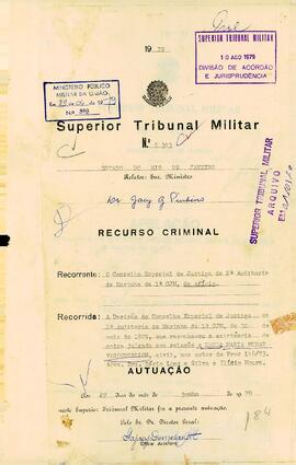 Recurso Criminal n. 5.303/1979