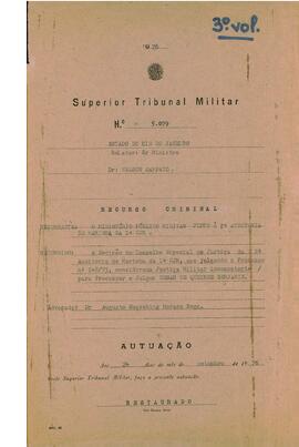 Recurso Criminal n. 5.079/1976 - Volume 3