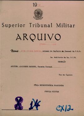 Autos do Processo de Deserção n. 105/1945/FEB (1ªAUD1ªDIE)