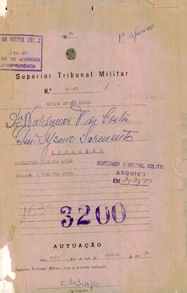 Apelação n. 40.472/1974 - Apenso 1