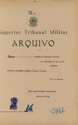 Autos do Processo de Deserção n. 107/1945/FEB (1ªAUD1ªDIE)