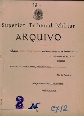 Autos do Processo de Deserção n. 106/1945/FEB (1ªAUD1ªDIE)