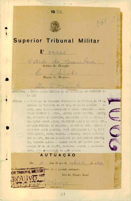 Apelação n. 39.236/1972 - IPM 709 - Volume 30