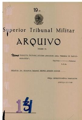 Autos do Inquérito Policial Militar n. 31/1945/FEB (2ªAUD1ªDIE)