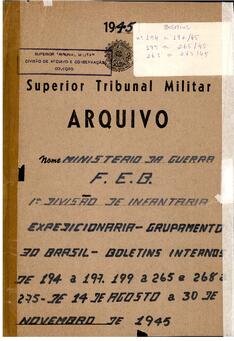 Boletins Internos n. 194 a 275/1945 {Grupamento do Brasil}
