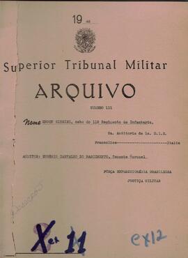 Autos do Processo de Deserção n. 111/1945/FEB (2ªAUD1ªDIE)