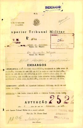 Apelação n. 37.821/1970 - Apenso 1