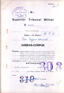 Habeas Corpus n. 30.509/1971