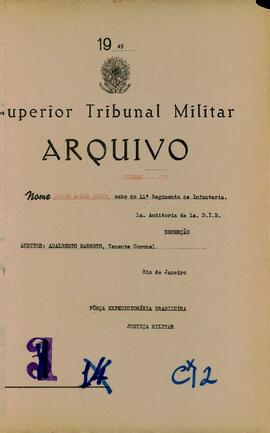 Autos do Processo de Deserção n. 75/1945/FEB (1ªAUD1ªDIE)