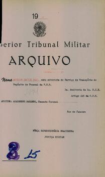 Autos do Processo n. 97/1945/FEB (1ªAUD1ªDIE)