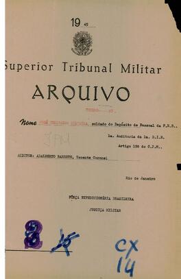 Autos do Processo n. 93/1945/FEB (1ªAUD1ªDIE)