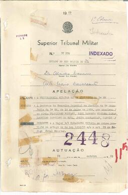 Apelação n. 37.570/1969 - Volume 1