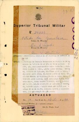 Apelação n. 39.236/1972 - IPM 709 - Volume 33