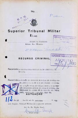 Recurso Criminal n. 4.405/1969 - Volume 7