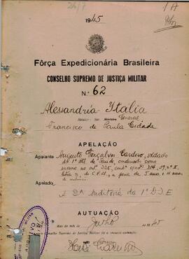 Autos da Apelação n. 62/1945/FEB