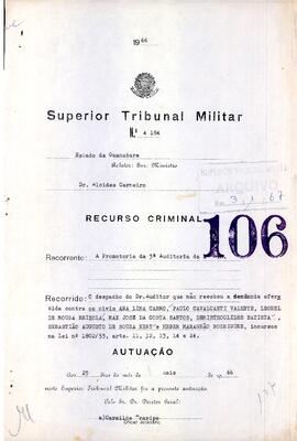 Recurso Criminal n. 4.184/1966