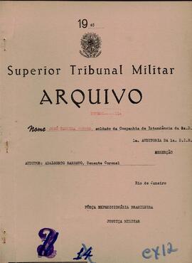 Autos do Processo de Deserção n. 114/1945/FEB (1ªAUD1ªDIE)