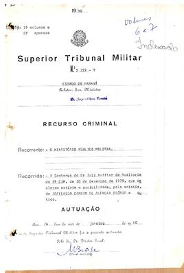 Recurso Criminal n. 5.359/1980 - Volume 6 e 7