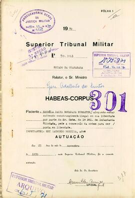 Habeas Corpus n. 30.343/1970