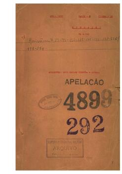 Apelação n. 4.899/1937 - Série C - Volume 1