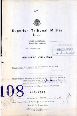 Recurso Criminal n. 4.231/1966