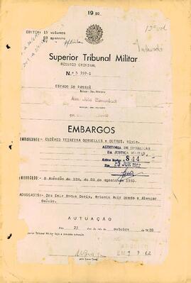 Recurso Criminal n. 5.359/1980 - Volume 12