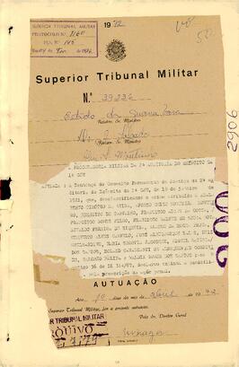 Apelação n. 39.236/1972 - IPM 709 - Volume 50