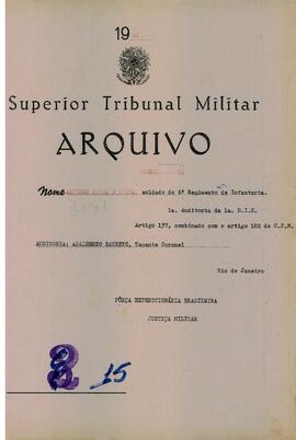 Autos do Processo n. 99/1945/FEB (1ªAUD1ªDIE)