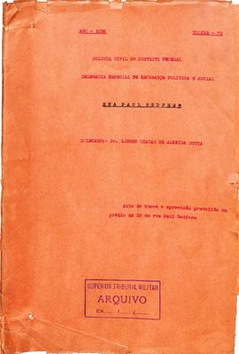 Apelação n. 4.899/1937 - Anexo - Auto de Busca e Apreensão RJ (Prédio 33 da Rua Paul Redfern) - Vol. 7