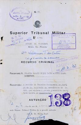 Recurso Criminal n. 4.721/1972