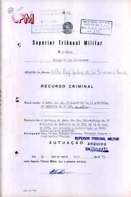 Recurso Criminal n. 5.566-0/1983