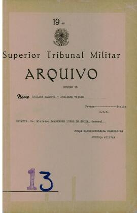 Autos do Inquérito Policial Militar n. 13/1945/FEB (2ªAUD1ªDIE)