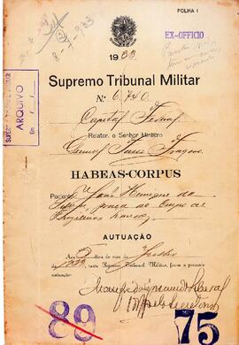 Autos do Habeas Corpus n. 6.740/1933