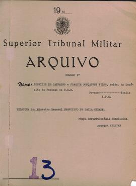Autos do Inquérito Policial Militar n. 17/1945/FEB (1ªAUD1ªDIE)