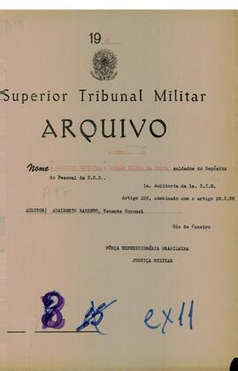 Autos do Processo n. 91/1945/FEB (1ªAUD1ªDIE)