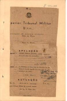 Apelação n. 36.494/1967 - Volume 1