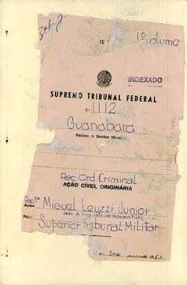 Autos da Apelação n. 37.510/1969 - Volume 1