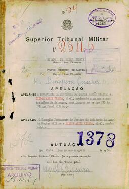 Autos da Apelação n. 25.165/1954 {Processo associado à Coleção FEB}