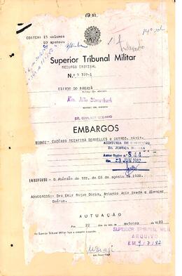 Recurso Criminal n. 5.359/1980 - Volume 14