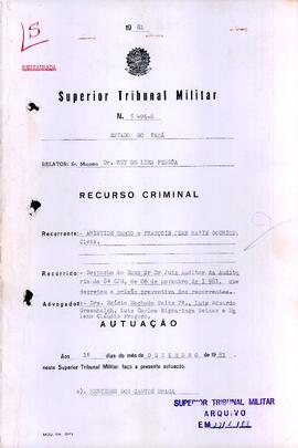 Recurso Criminal n. 5.496-8/1981