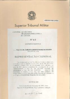 Representação Criminal n. 4-0/2000 - Apenso 2