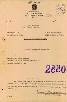 Apelação n. 39.193/1972 - Apenso 1