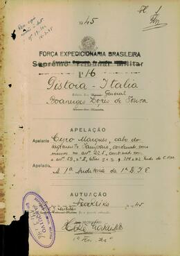 Autos da Apelação n. 16/1945/FEB