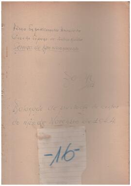 Balancete de prestação de contas do mês de novembro de 1944 - CSJM